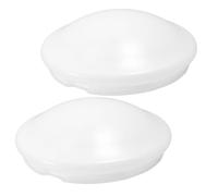 Beavorty 2 Pezzi Paralume a Fungo in Plastica Bianca per Lampada a Cupola da Soffitto, Copertura per Plafoniera a Filo Ø 22,6 Cm, Sostituzione per Camera, Cucina, Bagno e Balcone,