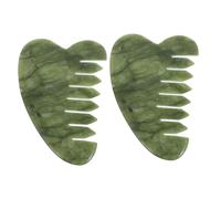 Beavorty 2 Pezzi Pettine Massaggiante per Scalp e Gua Sha Strumento Leggero per Massaggi Facciali e Assorbimento Skincare