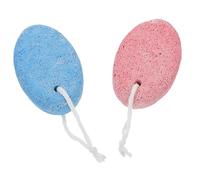 Beavorty 2 pezzi Pietra Pomice Vulcanica Doppia Faccia per Pedicure Esfoliante Piedi Compatta e Leggera Rimuove Duroni e Pelle Morta Custodia per Cura e Viaggi Colore Colore Casuale