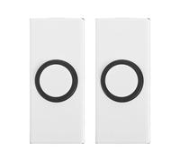 Beavorty 2 Pezzi Pulsante Campanello da Parete Vintage in Abs Bianco, Resistente allo Sbiadimento, Stile Retrò Classico per Casa e Magazzino, Uso Versatile