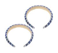 Beavorty 2 Pezzi Rhinestone Pearl Sponge Head Base Baroque Style Comfort Accessorio Per Cristallini Frizzanti Per Donne Weddings Feste