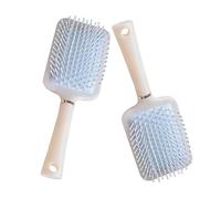 Beavorty 2 Pezzi Spazzola a Cuscino per Chioma, Pettine Massaggiante Blu | Plastica, Impugnatura Ergonomica, Uso per Districare e Acconciare, Stile Creativo per Donna