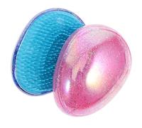 Beavorty 2 Pezzi Spazzola Districante Massaggiante per Capelli Glitter a Forma Ovale Statica e Portatile per Capelli Bagnati Crespi e Lunghi per Viaggio e Uso Quotidiano