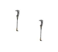 Beavorty 2 Pezzi Spooky Jagged Scythe Prop in Vintage Plastic Lightweight And Sturdy Cosplay Accessory For Halloween Party And Dress Up Portable Grim Reaper Staff