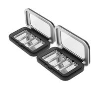 Beavorty 2 Pezzi Vassoio per Il Trucco Magnetico Vaschette per Ombretti Vuote Coperchio per Finestra Palette per Ombretti Portatili Compatte per L'organizzazione