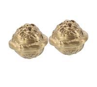 Beavorty 2 Pezzi Walnut Handballs in Brass Solid Hand Exercise Balls With Engraved Design For Seniors Portable Fitness Tool Enhancing Finger Dexterity And Hand Strength