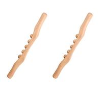 Beavorty 2 Pz Di Rotolamento Del Tendine Di Massaggio Miscelatore Trapano a Percussione Ganci Per Tende Bulloni Tazza Pulsante Universale Mano Stick Massaggio Portatile Cromo Faggio