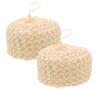 Beavorty 2 Pz Palla di spugna di sisal luffa da bagno confortevole corpo bagnoschiuma per bambini doccia luffa pouf da bagno per doccia spugna da doccia palla da bagno spugna da bagno Khaki
