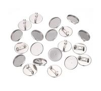 Beavorty 2 Set Base Per Inossidabile Con Clip Sicurezza Accessori Diy Per Distintivi E Design E Compatto Per E Personalizzazione 20 Pezzi * 2