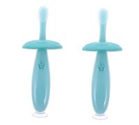 Beavorty 2 Set spazzolino massaggiagengive per bambini in kit per la pulizia dei denti portatile boca the child kid Più pulito che fa i primi passi di silice