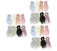 Beavorty 24 Pezzi Sciarpa In Chiffon Sciarpe A Nastro Elastico Per Le Donne Eleganti Elastici Per A Elastici Per Arco Con Orecchie Coniglio Elastici Carini Anello Per