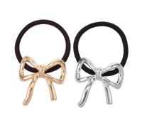 Beavorty 2pezzi Elastici Per Coda Di Cavallo in Lega Nodo Fermacoda Per Capelli Spessi Accessori Per Capelli Eleganti Corda Elastica Per Multiuso