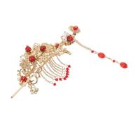 Beavorty 2pezzi Fermagli Capelli Stile Cinese Con Nappa Per Donna Vintage Accessori Classici Per Hanfu e Kimono Design Floreale Elegante Con Perle e Spille Resistenti