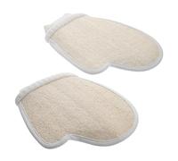 Beavorty 2pezzi Guanti Da Bagno Luffa Naturale Guanti Esfolianti Per Doccia e Sauna Perfetti Per Uomini Donne e Facili Da Pulire e Usare Produzione Di Ricca Con Sapone e Salts