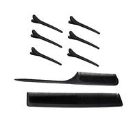 Beavorty 2pezzi Pettine in Plastica per Acconciature Capelli con Fermagli per Capelli Leggero e Portatile per Cura Quotidiana senza Graffiare Capelluto Adatto per Viaggi e Uso