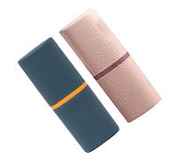 Beavorty 2pezzi Portatilper Spazzolino Denti Bicchiere Portaspazzolino Custodia Portaspazzolino Per Viaggio Blu Scuro Rosa