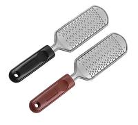 Beavorty 2pezzi Raspini Piedi Acciaio Inossidabile Strumenti Per Rimozione Morta Esfolianti Per Pedicure Professionali e Domestici Manico Ergonomico Facili Da Usare