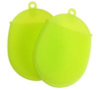 Beavorty 2pezzi Spazzola in Silicone Per Pulizia Del Corpo Bagno Scrubber Per Corpo Articoli Per Bagno Design Unico Che Non Danneggia La Massaggia e Favorisce La Circolazione Sanguigna