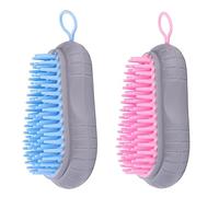 Beavorty 2pezzi Spazzola Massaggiante Per Lavaggio Da Strumento Manuale Per Shampoo e Massaggio Capelluto Per Pulizia Profonda e Stimolazione Della Circolazione