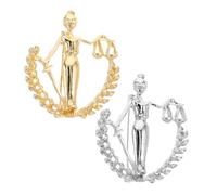 Beavorty 2pezzi Spilla Da Legge Bilancia Della Giustizia Spilla Da Bavero in Lega Da Colletto Retrò Distintivo Da Giacca Accessori Per Abbigliamento