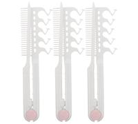 Beavorty 3 Pettini Liscianti: Pettine per Lo Styling a Forma di V per Piastra per Capelli - Piastra per Capelli Pieghevole - Antistatico per Lisciare Le Extension