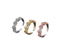 Beavorty 3 Pezzi Anello per Piede Regolabile in Rame Bianco, Stile Classico | Donna Appassionata dei Dettagli, Finitura Bianca, Uso Quotidiano al Bar, Resistente e Facile da Curare