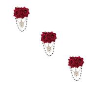 Beavorty 3 Pezzi Spilla Gotica Spilla Da Rosa Corsage Nappa Distintivi Fiore Fermaglio Per Artificiale Per Abito Gotico Fermaglio Per