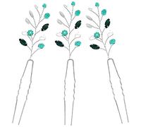 Beavorty 3 Pz forcina da sposa a forma di U incantesimi accessori per da ballo barrette hair pin forcina a forma di U con strass da donna forcina a forma di u per il matrimonio lega