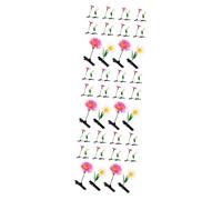 Beavorty 3 Set Clip Per Di Piante Di Simulazione Piccolo Clip Per Rosa Floreale Parà Forcine Per Fiori Verdi Fermagli Per Divertenti Metallo 20 Pezzi*3