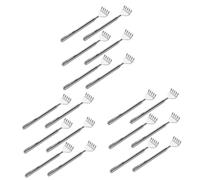 Beavorty 3 Set Rastrello Telescopico Grattare Schiena Grattaschiena Scratcher Graffianti Strumento Per Grattare La Schiena Graffiatore Del Corpo Acciaio Inossidabile Silver 6 Pezzi * 3