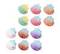 Beavorty 30 Pezzi Ciondoli a Conchiglia in Resina Multicolore, Accessori per Orecchini e Gioielli Fai da Te, Pendenti Decorativi Leggeri e Resistenti per Creazione di Colore Casuale
