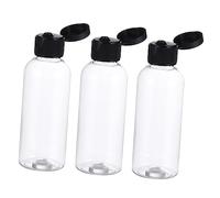 Beavorty 30pezzi Bottiglie Trasparenti Da Viaggio Pet Con Tappo Farfalla Nero Contenitori Cosmetici Portatili Per Shampoo Lozione e Oli Essenziali Capsula Sigillata Per Uso Pratico e Sicuro