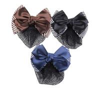 Beavorty 3pezzi Copricapo Per Capelli Fiori Fiocco e Snood Realizzato in Garza Lega Per Impiegati Di Banca Hotel o Eventi Formali