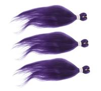 Beavorty 3pezzi Parrucca Lunga Extension Per Treccine Africane Parrucca Afro Capelli Sintetici Pre-allungati Extension Per Intrecciare i Capelli Trecce All Uncinetto Per Donne Lisci Per Sty