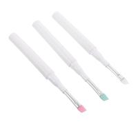 Beavorty 3pezzi Pennelli Applicatori in Silicone Riutilizzabili Con Cappuccio Antipolvere Per Occhi e Separazione Ciglia Facile