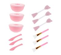 Beavorty 3sets Strumenti Maschera Viso in Silicone Forma Di Orso Pennello Applicatore e Ciotola Per Mescolare Maschere Viso Kit Per Cura Sensibile e Viaggi