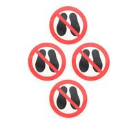 Beavorty 4 Pezzi Adesivo di Avvertimento Sicurezza, Non Calpestare, Pp Pet