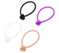 Beavorty 4 Pezzi - Cinghie Per Spazzola Per Con Cordino in Silicone Per Doccia Corpo Portaspazzole Con Setole Sintetiche Elastico Lavabile