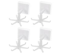 Beavorty 4 Pezzi Gancio Rotante Cucina a 360 Gradi, Abs Bianco,