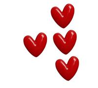 Beavorty 4 Pezzi Spilla d'amore spillo Pin di risvolto cuori spilla a forma di cuore a cuore Pin del vestito Spille per l'abbigliamento di abbigliamento resina rosso