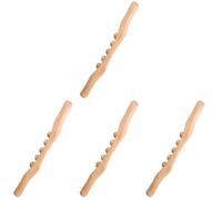 Beavorty 4 Pz Di Rotolamento Del Tendine Di Massaggio Nappa Coulisse Portasalviette Piattino Massaggiatore Con Perline Rotanti Pulsante Anello Per Asciugamani Da Bagno Filtro Faggio