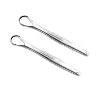 Beavorty 4 Pz raschietto per lingua pulisci-lingua puliscilingua per bambini strumento per la pulizia orale raschietto lingua spazzola per la lingua spazzolino orale Silver