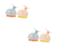 Beavorty 4 Pz spazzola per massaggi shampoo massaggiatore cuoio capelluto massaggiatore per spachetta in silicone spatola in silicone comodo esfoliante per il cuoio capelluto pulito