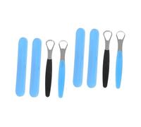 Beavorty 4 Set Raschietto per lingua in acciaio inossidabile detergente per il rivestimento della lingua gratta lingua tongue scraper raschietto lingua detergente per la bocca domestico