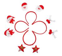 Beavorty 4pezzi Copricapo Natalizio Cerchietto per Capelli Forma di Fiocco di Fascia per Capelli Stile Casuale per Feste di Natale Decorazione