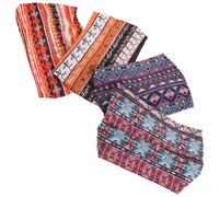 Beavorty 4pezzi Fasce Africane per Donna Annodate Elastiche Accessori Capelli Turbante Yoga Fasce Sottili Sportive Antisudore Allenamento Donna