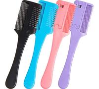 Beavorty 4pezzi Pettine per Taglio Capelli Pz Pettine Rasoi per Capelli per Taglio Doppio Uso per Spessi