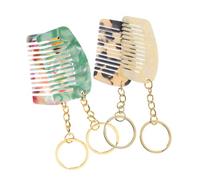 Beavorty 4pezzi Pettini Mini Acetato Portachiavi Pettine Denti Larghi e Pettine Viaggio Per Design Portatile e Facile Riporre o