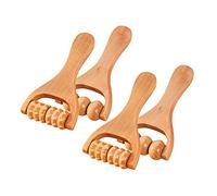 Beavorty 4pezzi Rullo Massaggiante in Legno Strumento Per Automassaggio Rullo Per Massaggio Manuale Adatto Per Coscia Mano Piedi Recupero Delle Gambe