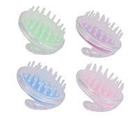 Beavorty 4pezzi Spazzola Massaggio Capelli in Trasparente Pulizia e Massaggiante Per Capelli Uomo Donna Stimola Acupressione e Rimuove Morta Per Uso Domestico e Salon